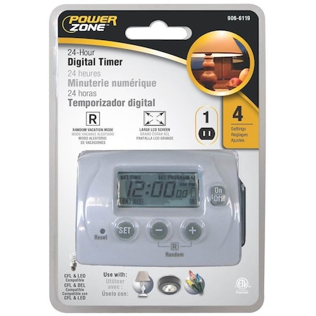 Powerzone Timer Indoor 7Day 1Out Digital TNID7111